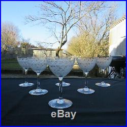 6 verres a vin en cristal de baccarat modèle rohan H 12 cm