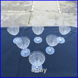 6 verres a vin en cristal de baccarat modèle rohan H 12 cm