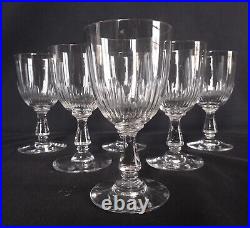 6 verres à vin en cristal taillé de Baccarat Jeux d'Orgues 12,2cm