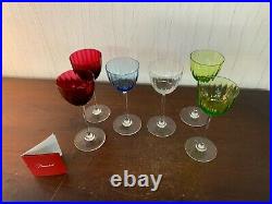 6 verres à vin modèle Montaigne couleur en cristal de Baccarat (prix à la pièce)