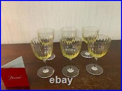 6 verres à vin modèle aquarelle citrine cristal Baccarat (prix la pièce)