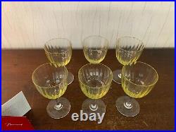 6 verres à vin modèle aquarelle citrine cristal Baccarat (prix la pièce)