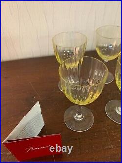 6 verres à vin modèle aquarelle citrine cristal Baccarat (prix la pièce)