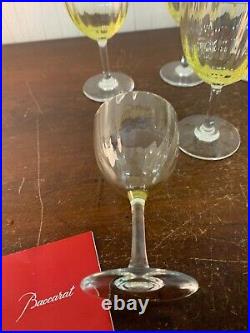 6 verres à vin modèle aquarelle citrine cristal Baccarat (prix la pièce)