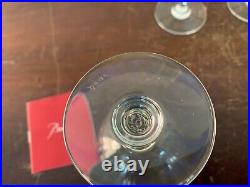 6 verres à vin modèle aquarelle citrine cristal Baccarat (prix la pièce)