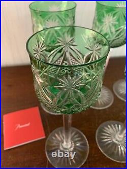 6 verres à vin overlay modèle S 1145 en cristal de Baccarat (prix à la pièce)