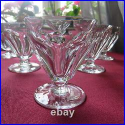 6 verres à vin rouge cristal de baccarat modèle Talleyrand signé H 8,6 cm L 2