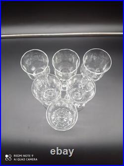 6 verres à vin rouge en cristal de BACCARAT modèle CAPRI, signé, H 15 cm