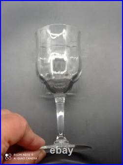 6 verres à vin rouge en cristal de BACCARAT modèle CAPRI, signé, H 15 cm