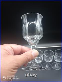 6 verres à vin rouge en cristal de BACCARAT modèle CAPRI, signé, H 15 cm