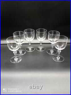 6 verres à vin rouge en cristal de BACCARAT modèle Normandie, H 14,4cm, signé