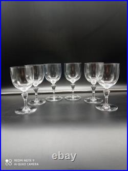 6 verres à vin rouge en cristal de BACCARAT modèle Normandie, H 14,4cm, signé