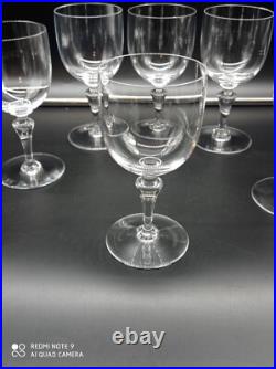6 verres à vin rouge en cristal de BACCARAT modèle Normandie, H 14,4cm, signé
