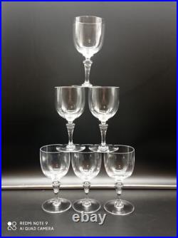 6 verres à vin rouge en cristal de BACCARAT modèle Normandie, H 14,4cm, signé