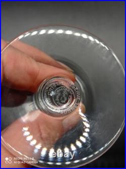 6 verres à vin rouge en cristal de BACCARAT modèle Normandie, H 14,4cm, signé