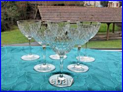 6 verres a vin rouge en cristal de Baccarat du modèle Paris grain de riz H 13,6