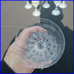 6 verres a vin rouge en cristal de baccarat modèle D assas signé H 17,7 cm L 3