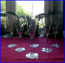 6 verres a vin rouge en cristal de baccarat modèle dom pérignon signé H 20,7