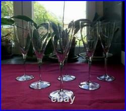 6 verres a vin rouge en cristal de baccarat modèle dom pérignon signé H 20,7