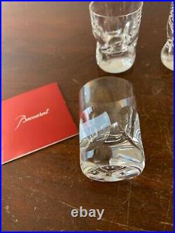 6 verres à vodka en cristal de Baccarat (prix du lot)