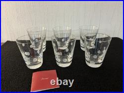6 verres à whisky modèle à pois en cristal de Baccarat (prix à la pièce)