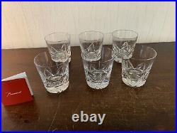 6 verres à whisky modèle étoile cristal Baccarat (prix à la pièce)