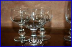6 verres ancien cristal de Baccarat 3+3 forme Gondole uni forme circa 1910