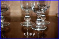 6 verres ancien cristal de Baccarat 3+3 forme Gondole uni forme circa 1910