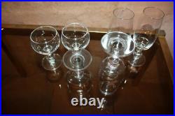6 verres ancien cristal de Baccarat 3+3 forme Gondole uni forme circa 1910