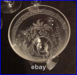 6 verres baccarat modèle fougeres 11,5 cm x 6 cm