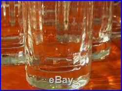 6 verres chopes à orangeade en cristal de baccarat modèle montaigne optic signé