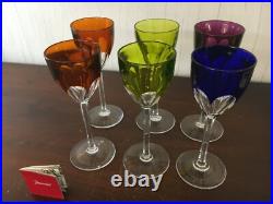 6 verres couleur modèle Genova en cristal de Baccarat (prix à la pièce)