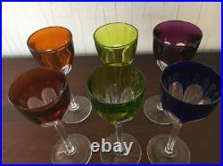 6 verres couleur modèle Genova en cristal de Baccarat (prix à la pièce)