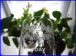 6 verres eau orangeade cristal BACCARAT SEVIGNE gravés anciens 12 cm