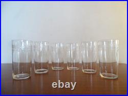 6 verres eau orangeade cristal BACCARAT SEVIGNE gravés anciens 12 cm