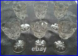 6 verres en cristal de Baccarat service Lagny hauteur 14,5 cm (lot n°2)