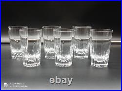 6 verres gobelet à thé ou Vin en cristal de BACCARAT modèle SPEAR, H 9cm, signés