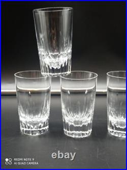 6 verres gobelet à thé ou Vin en cristal de BACCARAT modèle SPEAR, H 9cm, signés