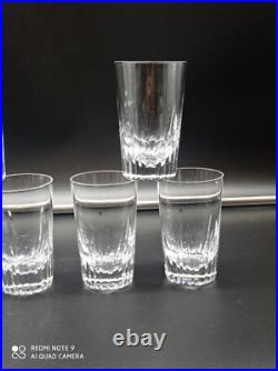 6 verres gobelet à thé ou Vin en cristal de BACCARAT modèle SPEAR, H 9cm, signés