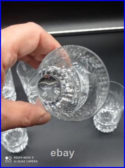 6 verres gobelet à thé ou Vin en cristal de BACCARAT modèle SPEAR, H 9cm, signés