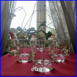 6 verres gobelet a whisky en cristal de baccarat signé modèle perfection