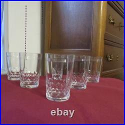 6 verres gobelet en cristal de baccarat modèle Chauny H 9,8 cm signé