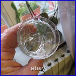 6 verres gobelet en cristal de baccarat modèle Chauny H 9,8 cm signé