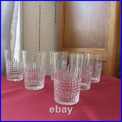 6 verres gobelet en cristal de baccarat modèle Nancy H 9 cm signé