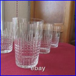 6 verres gobelet en cristal de baccarat modèle Nancy H 9 cm signé