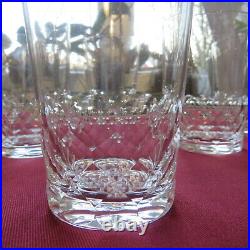 6 verres gobelet en cristal de baccarat modèle écaille H 9 cm signé