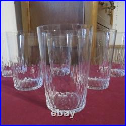 6 verres gobelet en cristal de baccarat modèle écaille richelieu H 7,8 signé