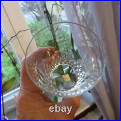 6 verres gobelet en cristal de baccarat modèle écaille richelieu H 7,8 signé