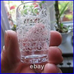 6 verres gobelet en cristal gravé de baccarat modèle rohan H 4,9 cm signé