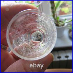 6 verres gobelet en cristal gravé de baccarat modèle rohan H 4,9 cm signé